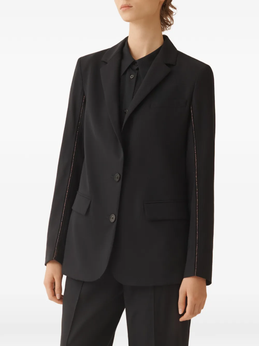 Fabiana Filippi Blazer met gekerfde revers Blauw