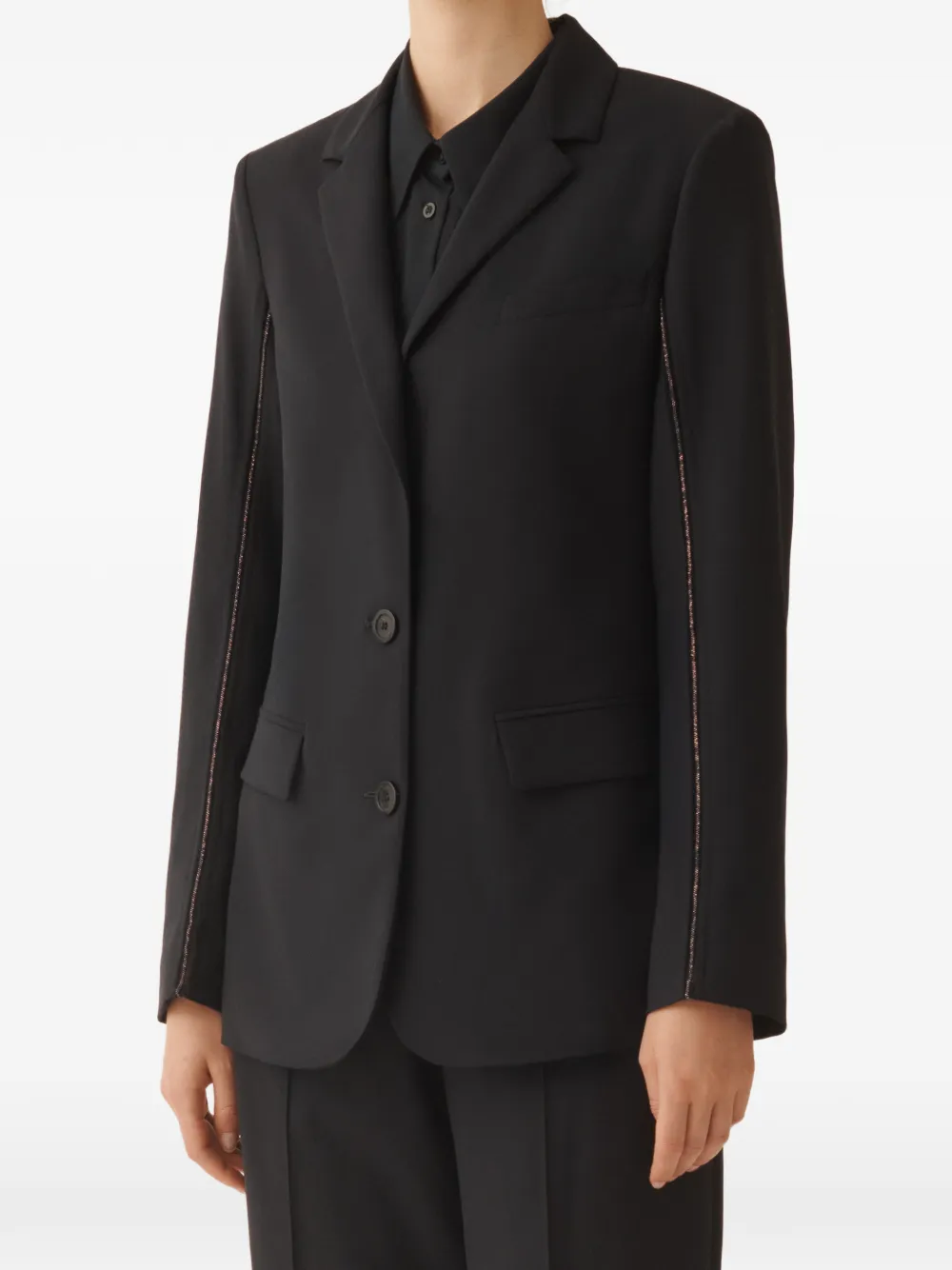 Fabiana Filippi Blazer met gekerfde revers Blauw