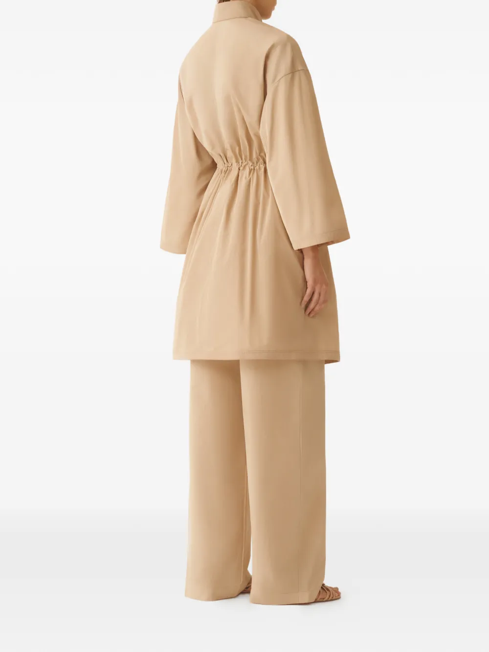 Fabiana Filippi Flared jas met rits Beige