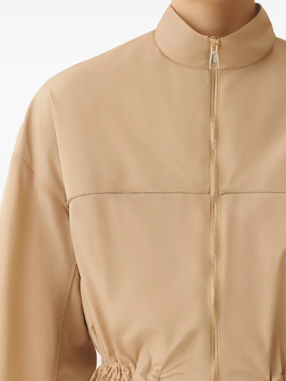 Fabiana Filippi Flared jas met rits Beige