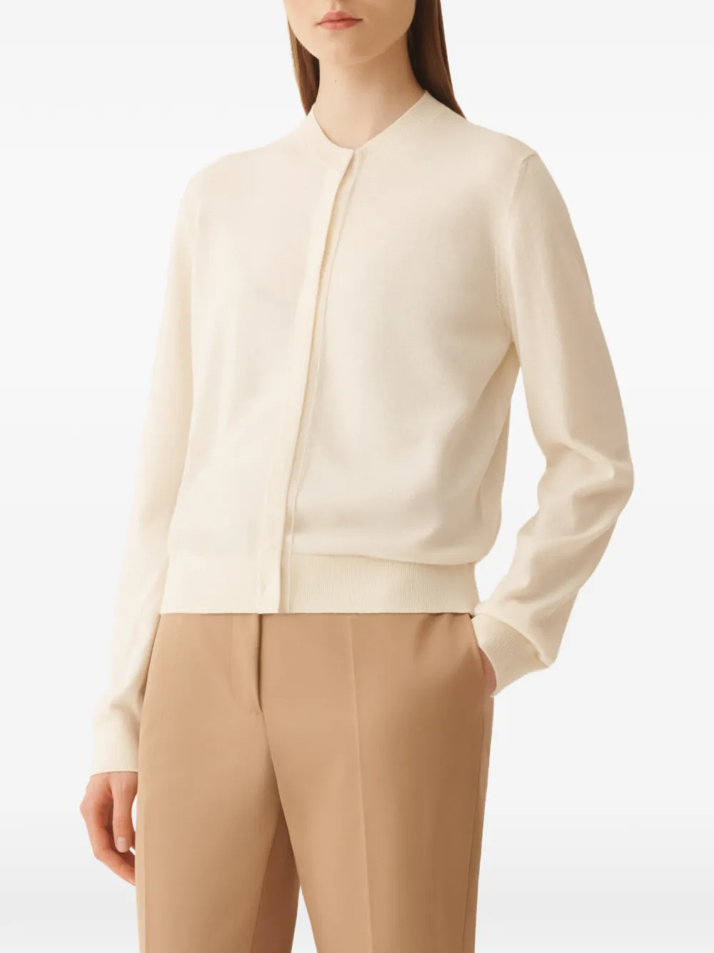 Fabiana Filippi Vest met lange mouwen Beige