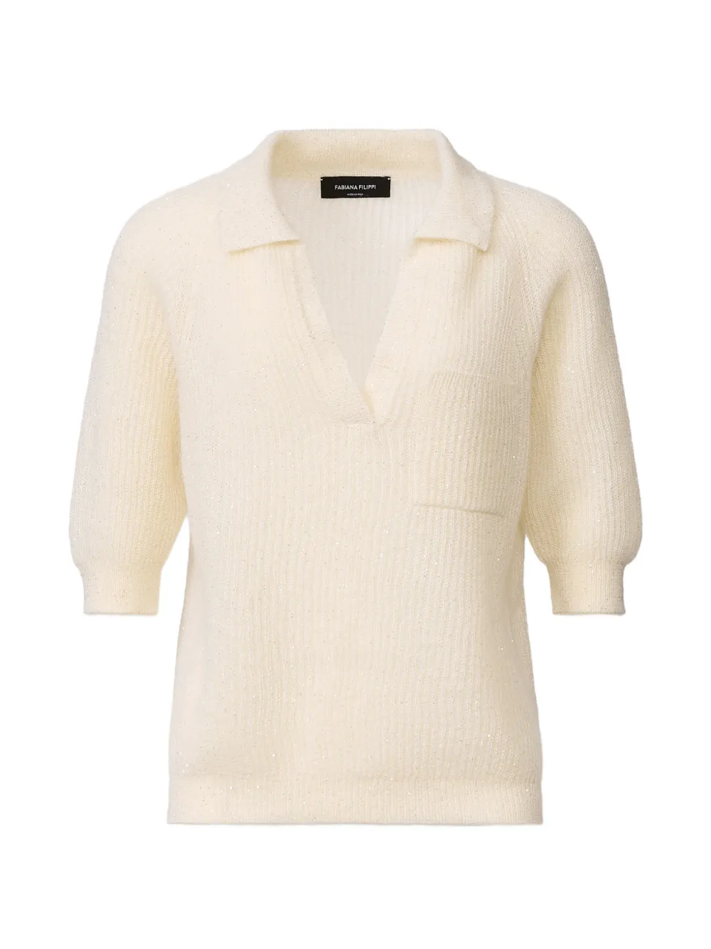 Fabiana Filippi collared pocket T-shirt - Toni neutri