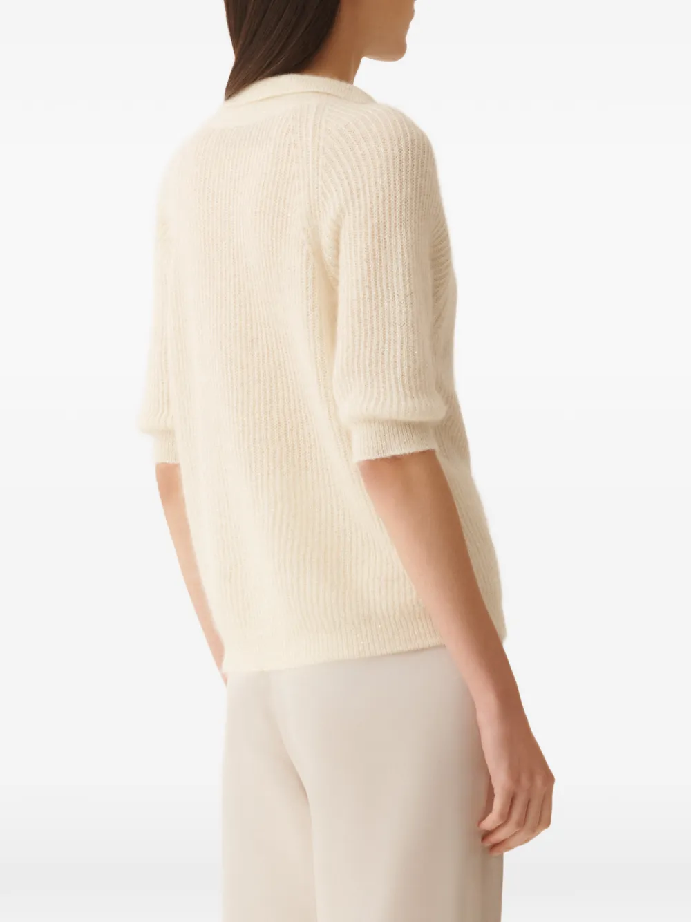 Fabiana Filippi T-shirt met kraag Beige