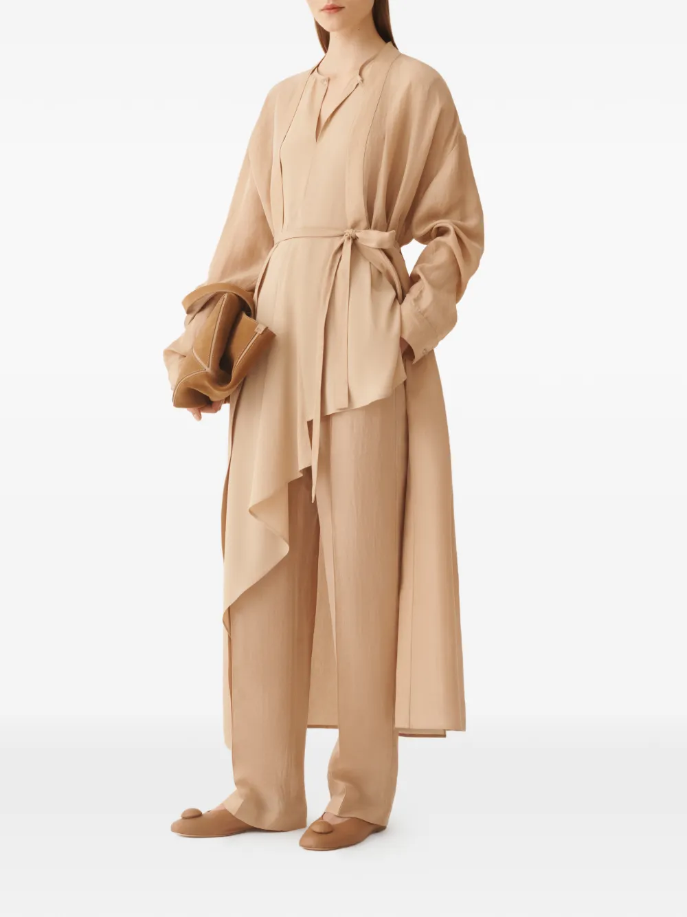  Fabiana Filippi Belted Coat - Neutrals 