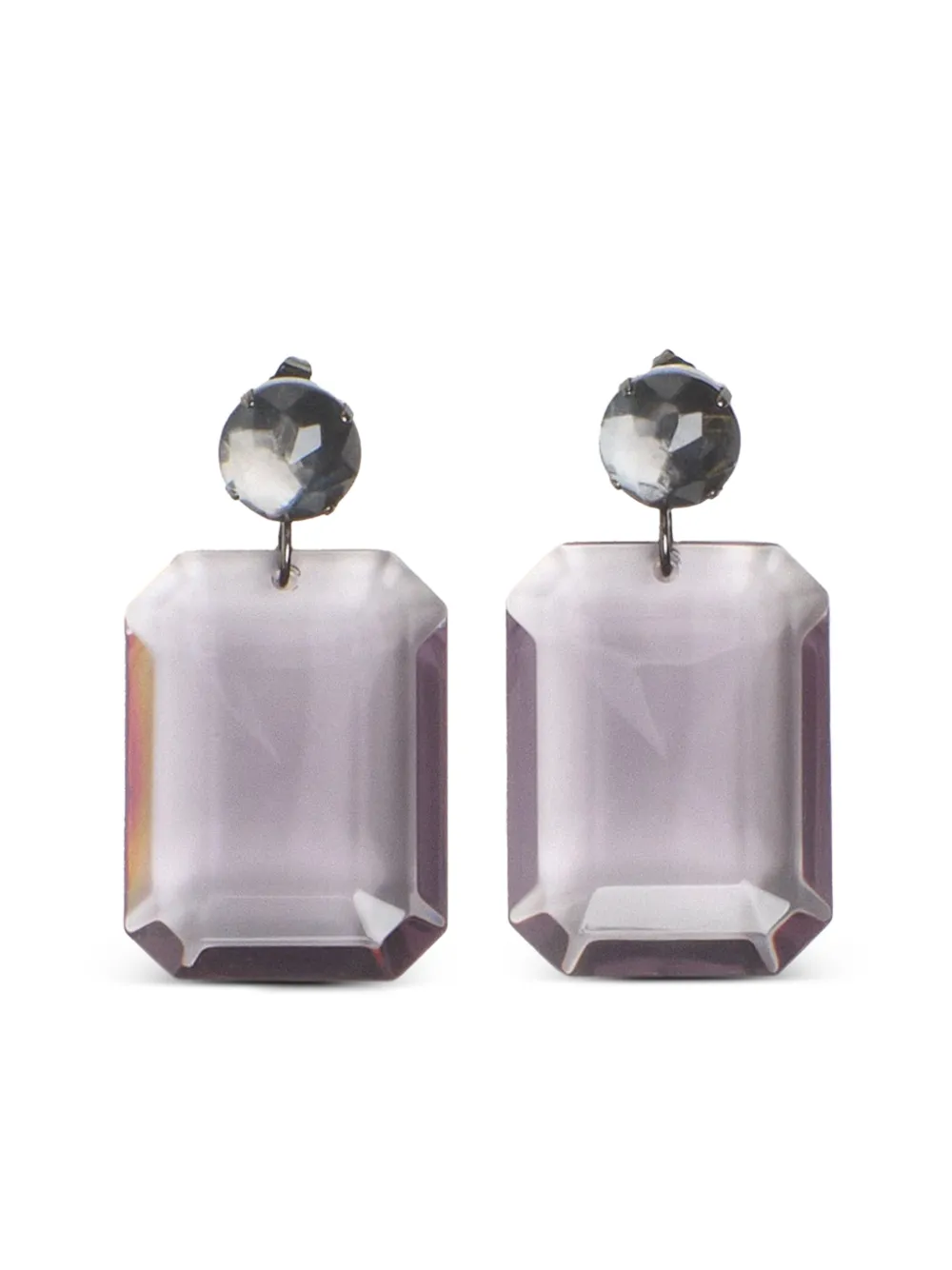 Fabiana Filippi rectangle drop earrings - Viola