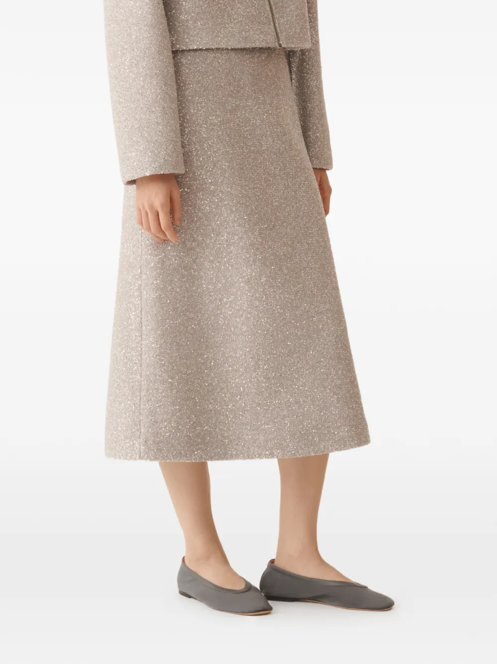 Fabiana Filippi A-lijn midi-rok Beige