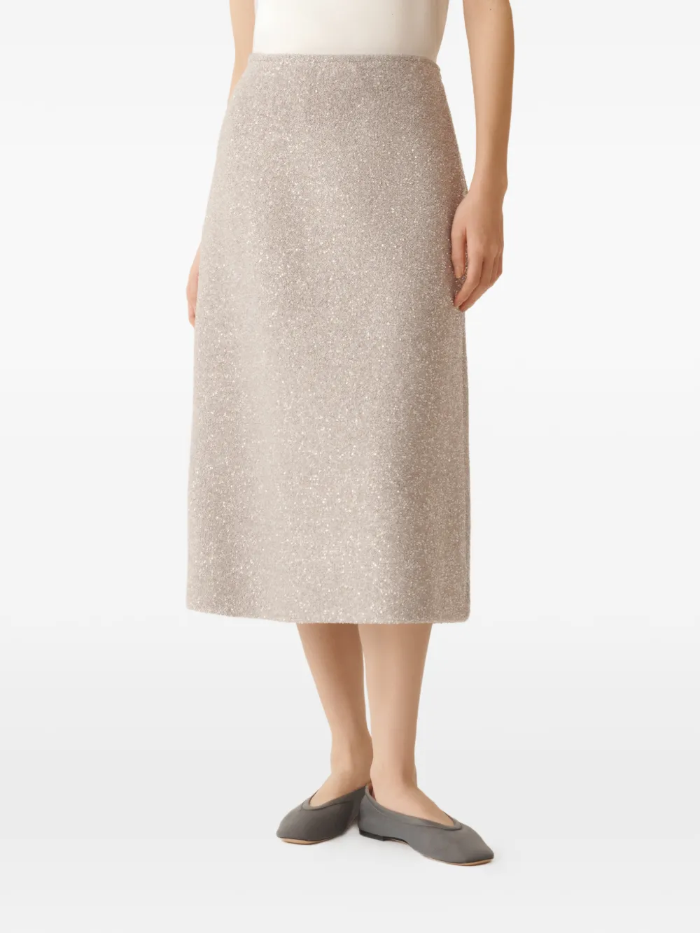 Fabiana Filippi A-lijn midi-rok Beige