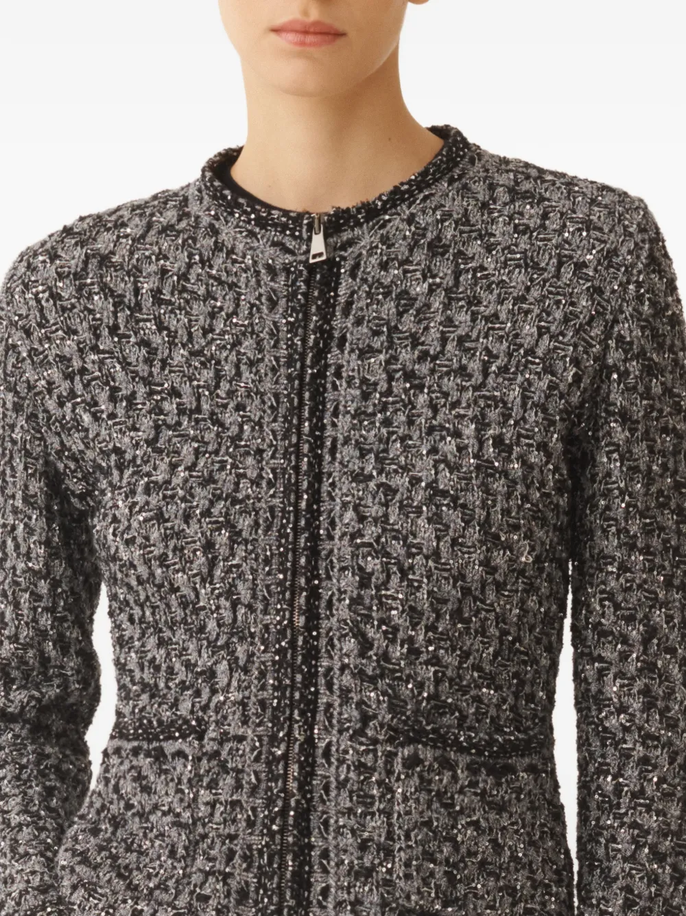 Fabiana Filippi Tweed jack met pailletten Blauw