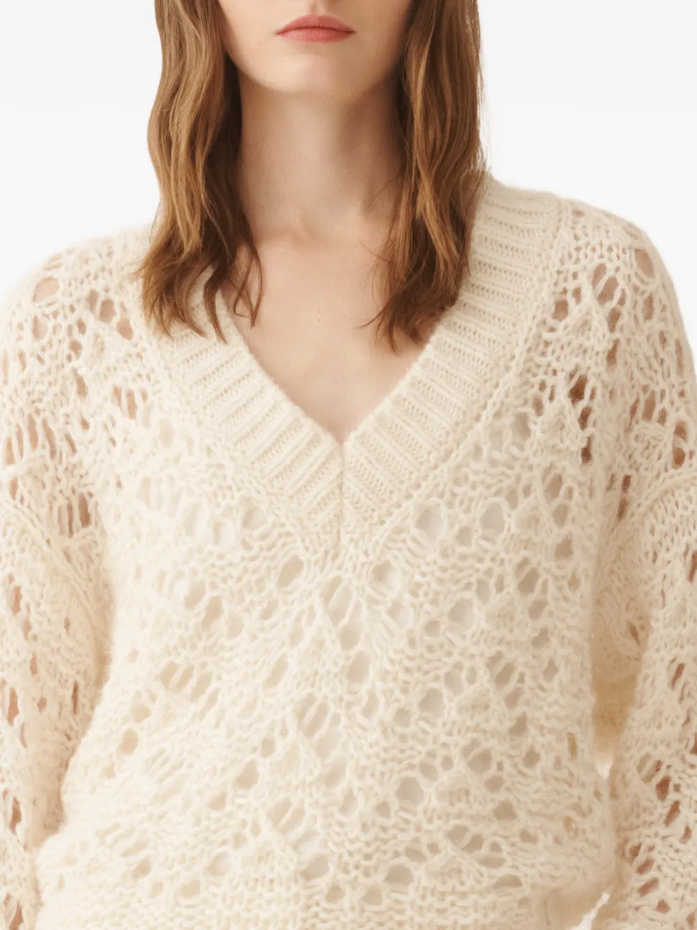 Fabiana Filippi Trui met V-hals Beige