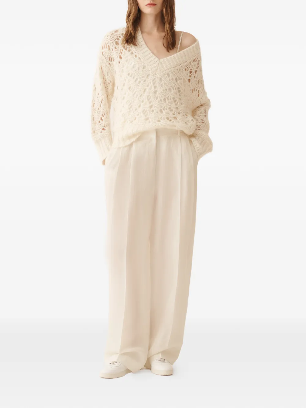 Fabiana Filippi Trui met V-hals Beige