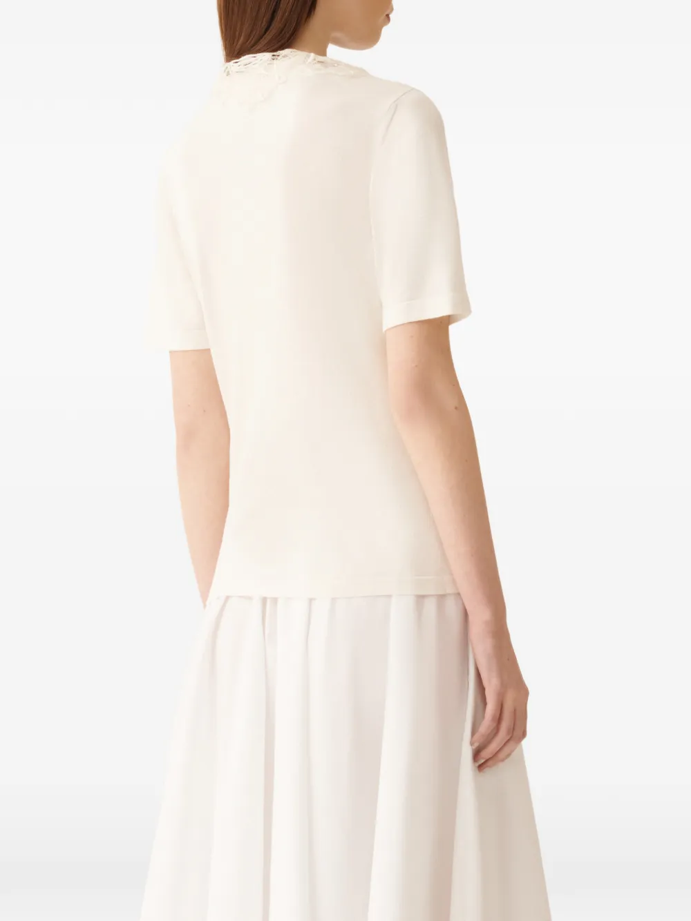 Fabiana Filippi Top met V-hals Beige