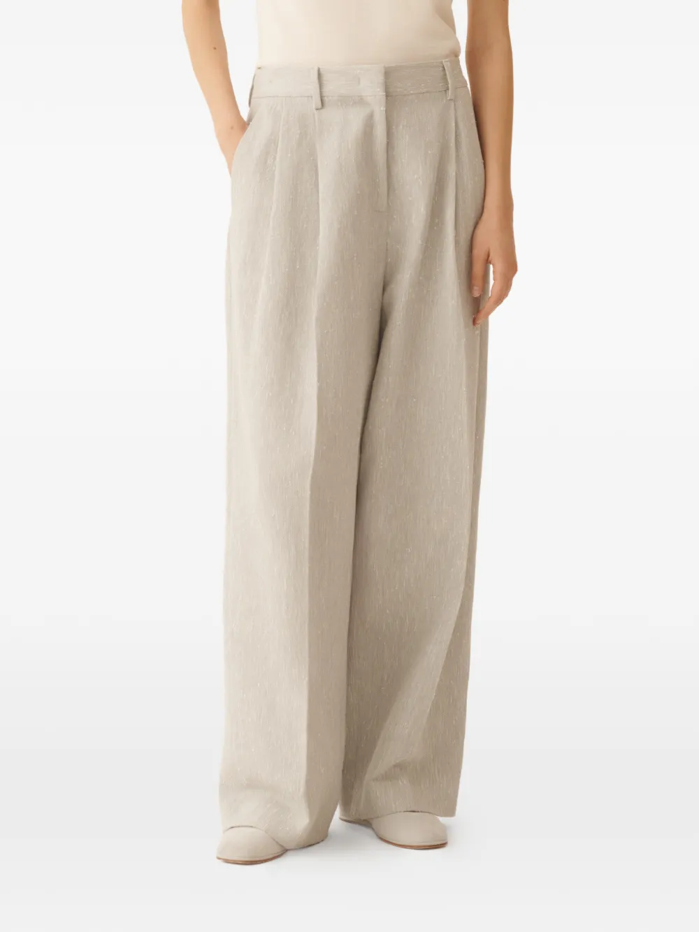 Fabiana Filippi Fil coupé broek Beige
