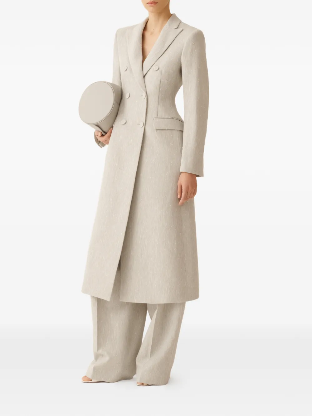 Fabiana Filippi drop fil coup&eacute; trousers - Beige