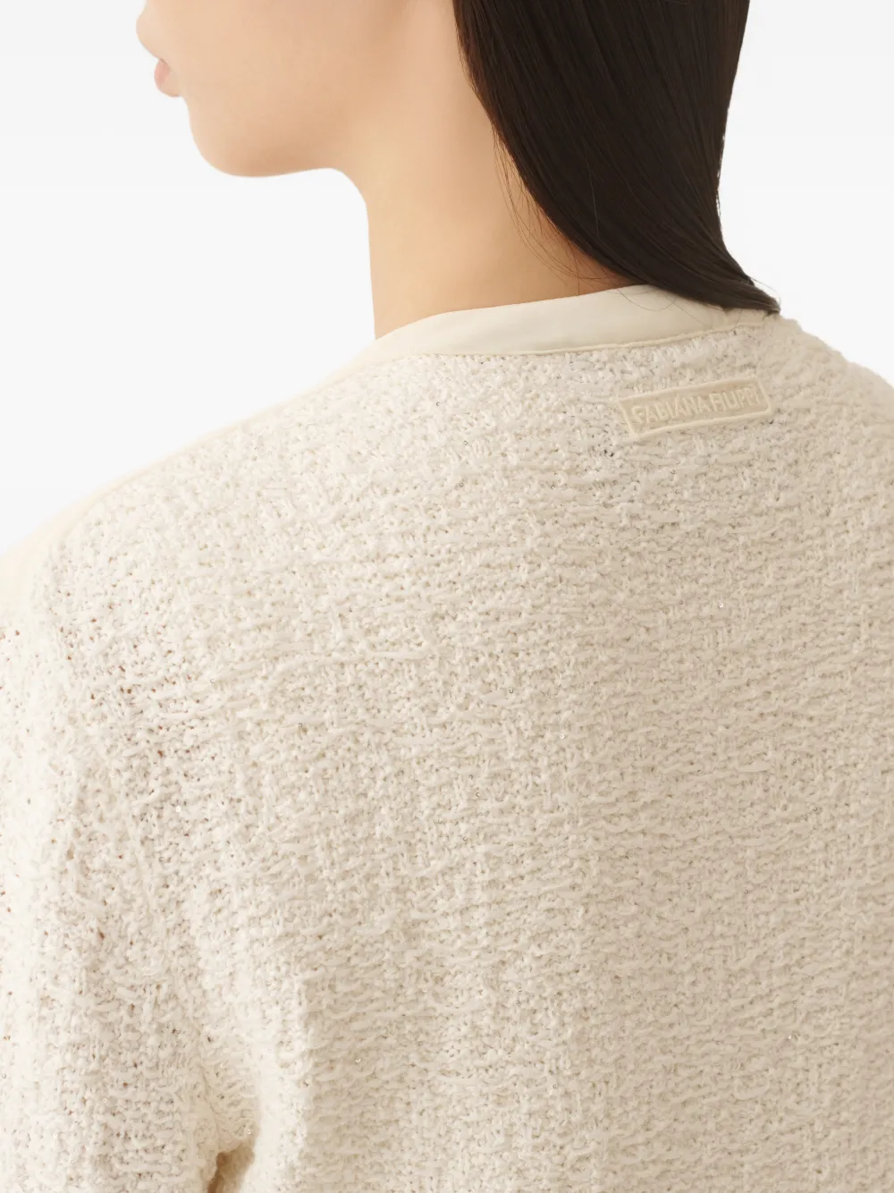 Fabiana Filippi Gewatteerde jack met textuur Beige