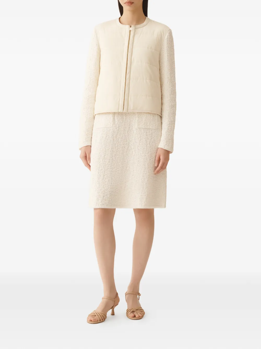 Fabiana Filippi Gewatteerde jack met textuur Beige