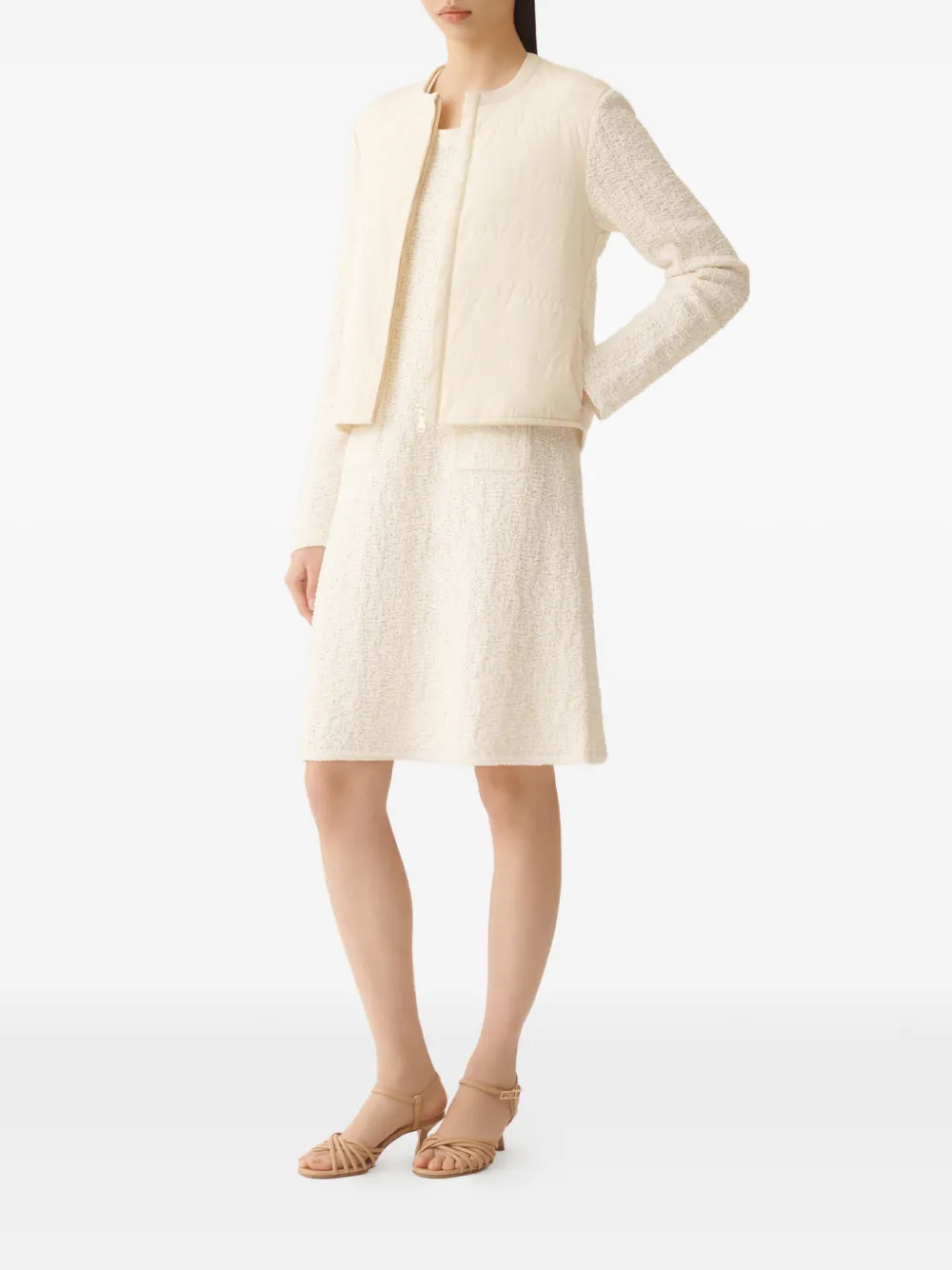 Fabiana Filippi Gewatteerde jack met textuur Beige