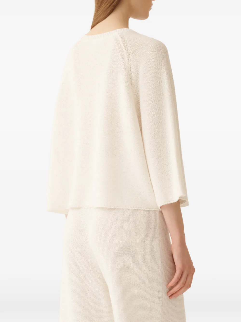 Fabiana Filippi Trui met pailletten en ronde hals Beige