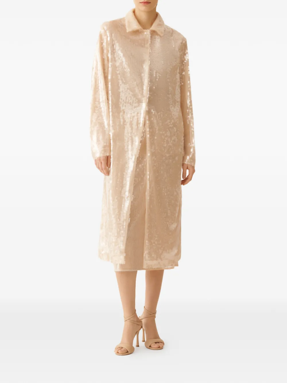 Sequin-Embellished Coat
