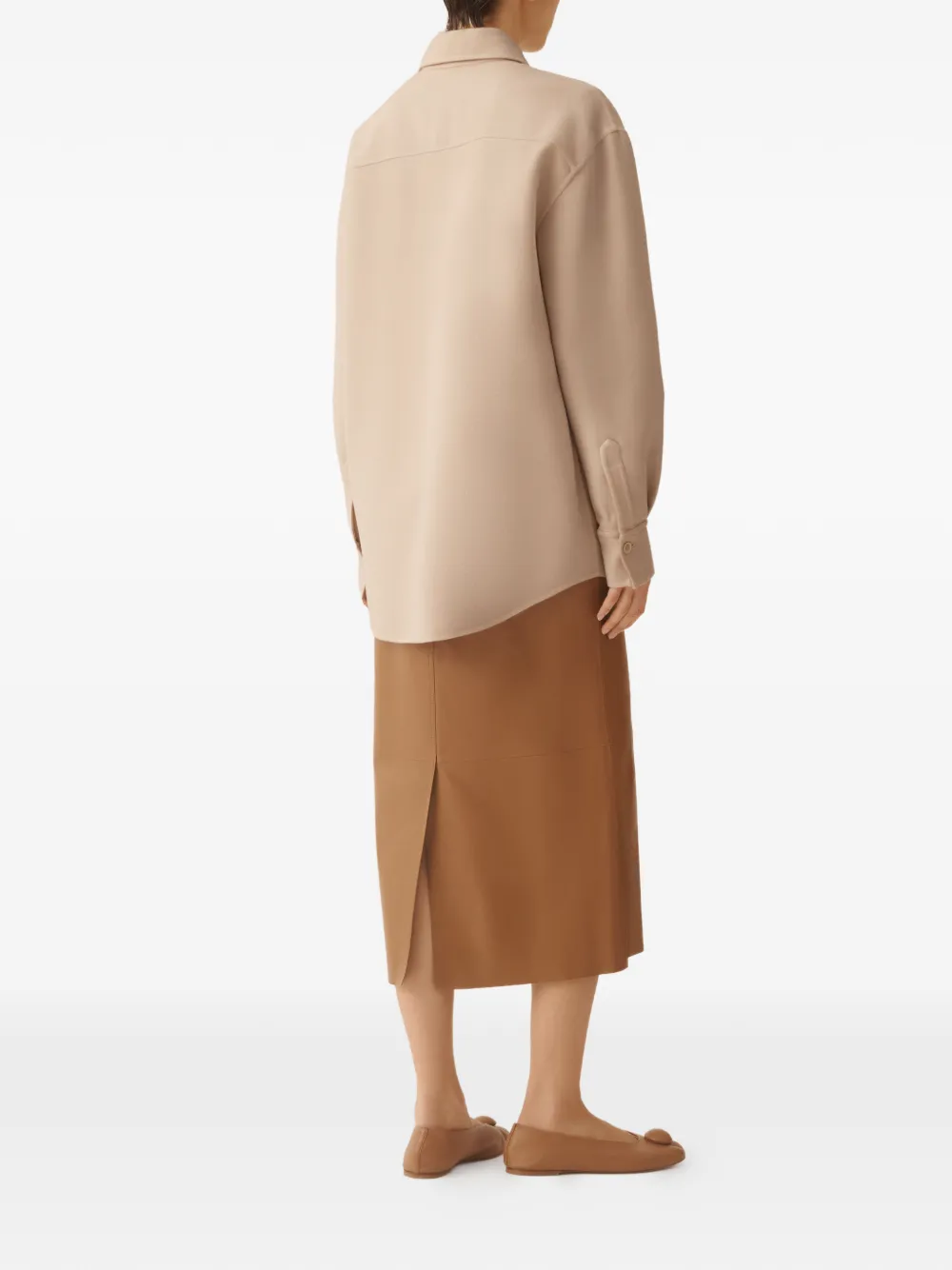 Fabiana Filippi Blouse met borstzak en kraag Beige