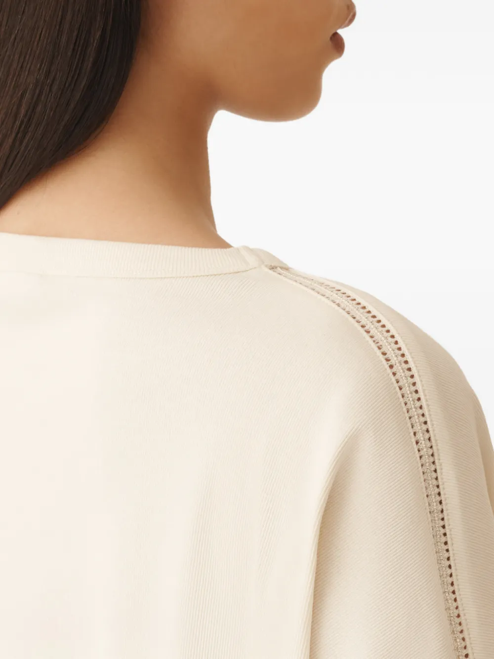 Fabiana Filippi T-shirt met ronde hals Beige