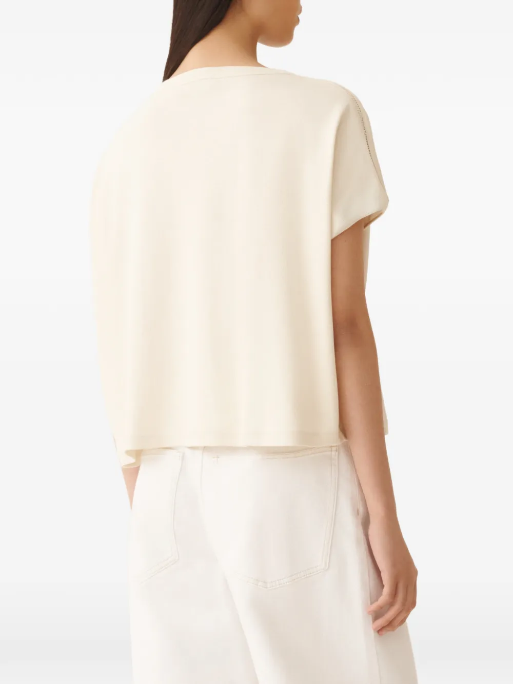 Fabiana Filippi T-shirt met ronde hals Beige