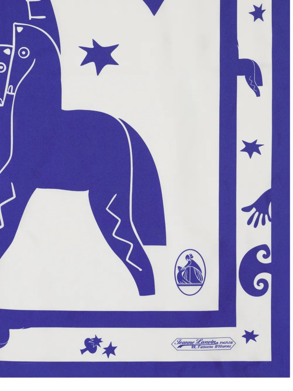  Lanvin Fular Con Estampado Gráfico - Blanco 