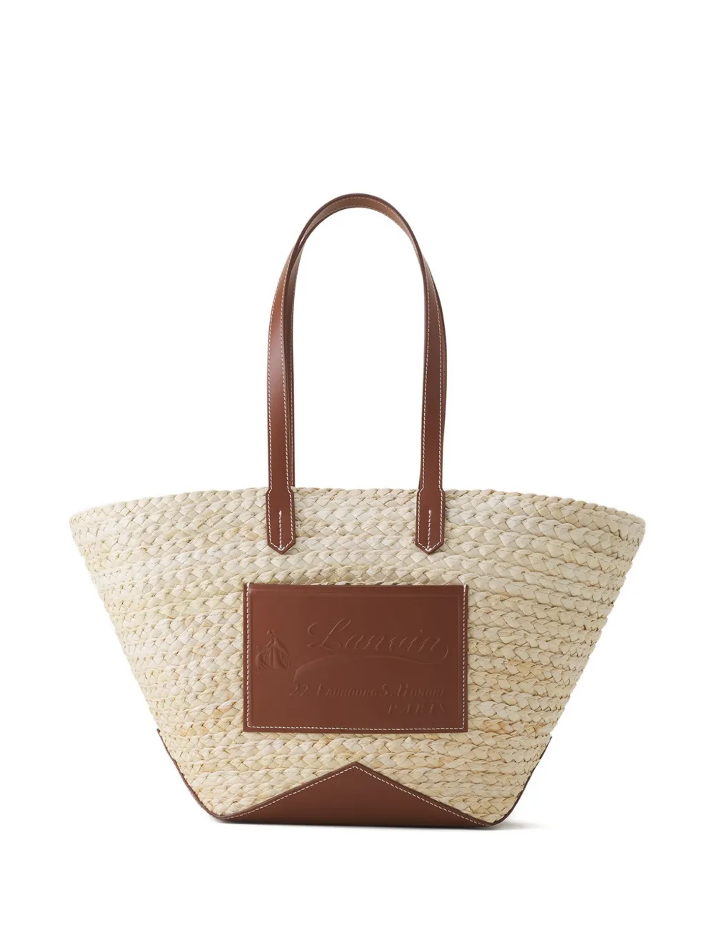 Lanvin Logo-lettering Tote Bag In Neutral