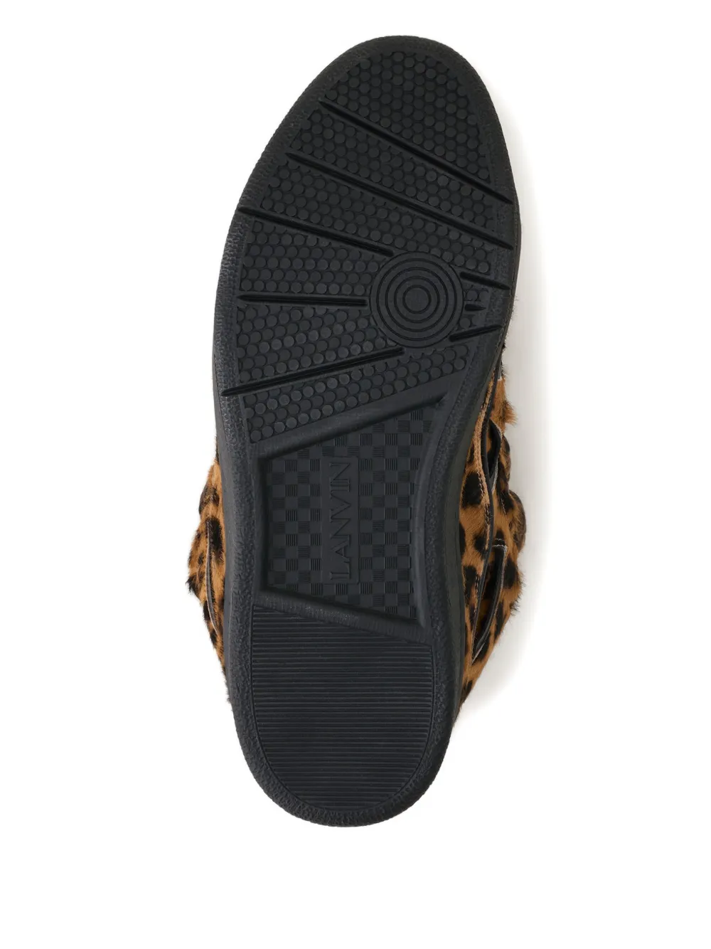 Lanvin Sneakers met luipaardprint en zigzagpatroon Bruin
