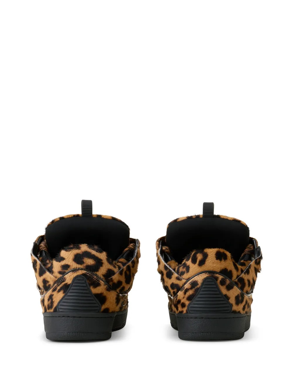 Lanvin Sneakers met luipaardprint en zigzagpatroon Bruin