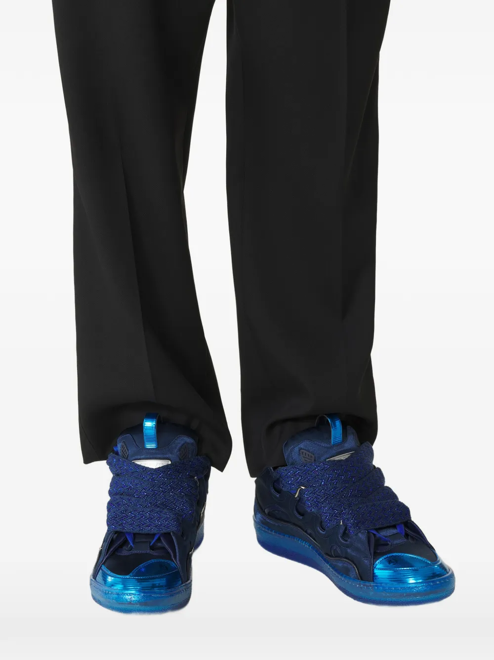 Lanvin Sneakers met metallic neus Blauw