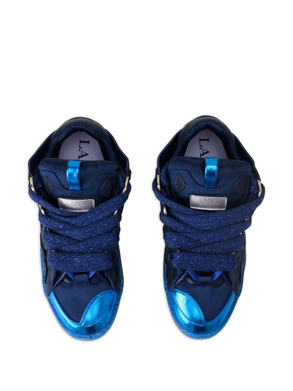 Lanvin Sneakers met metallic neus Blauw