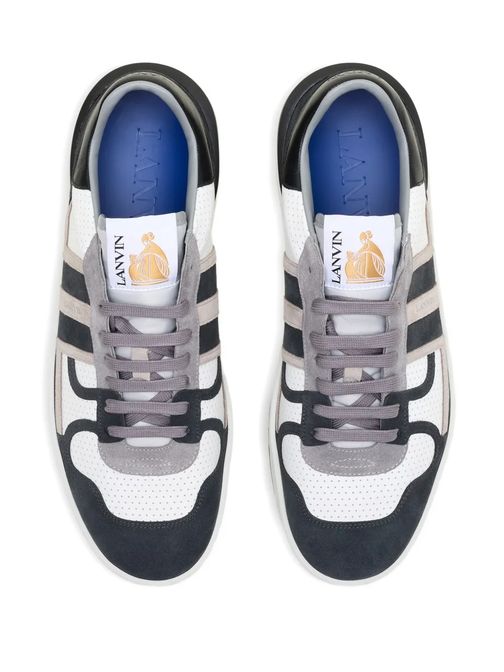 Lanvin Sneakers met geperforeerd vlak Wit