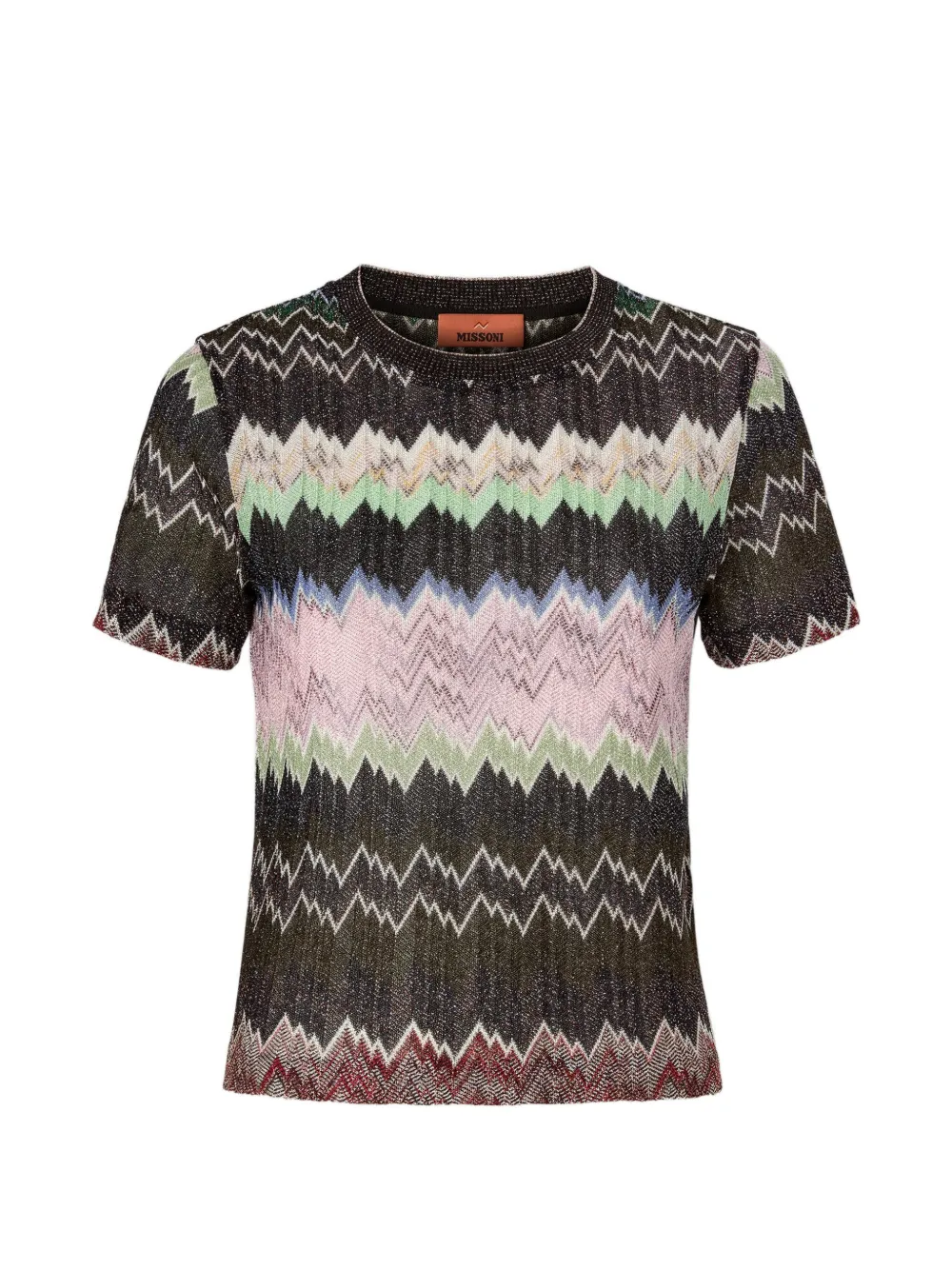 Missoni zigzag-pattern short-sleeve T-shirt - Marrone