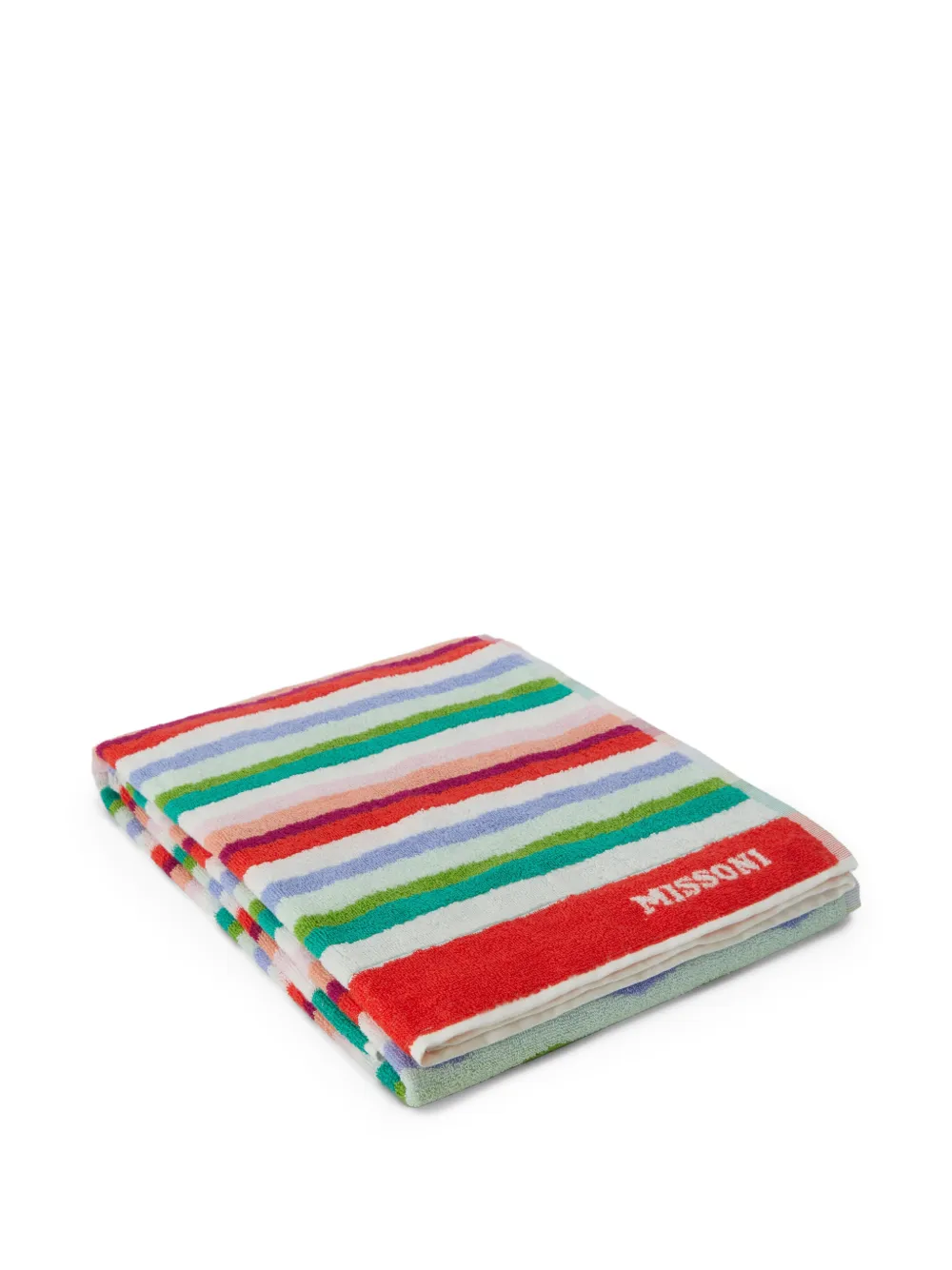  Missoni Chevron-pattern Cotton Beach Towel - White 