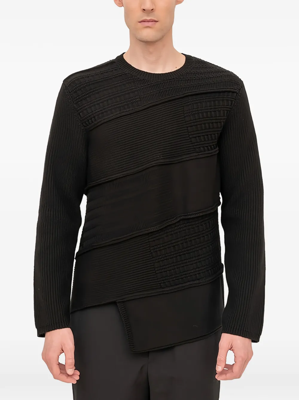 Black Comme Des Garçons Crew-neck Sweater In Black