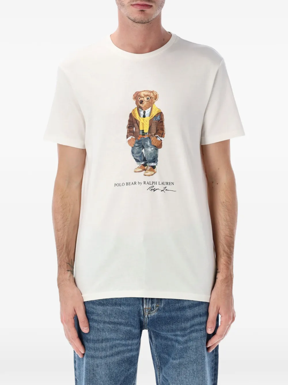 Polo Ralph Lauren Polo Bear T-shirt Custom Slim-fit In White