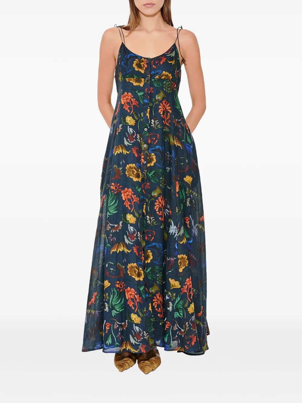  Rosie Assoulin High Garden Maxi Dress - Blue 