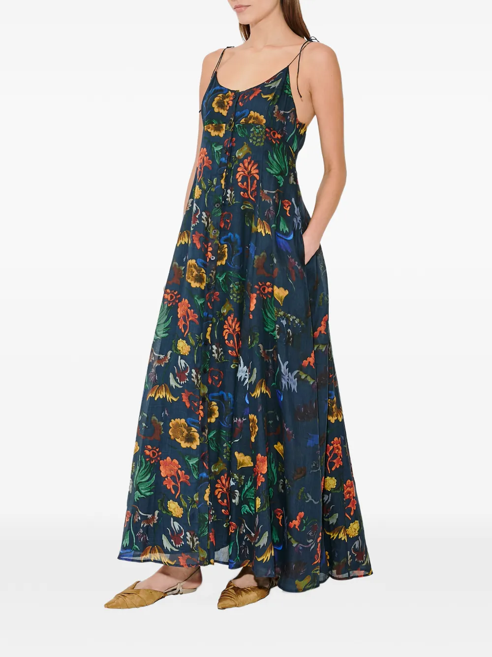  Rosie Assoulin High Garden Maxi Dress - Blue 