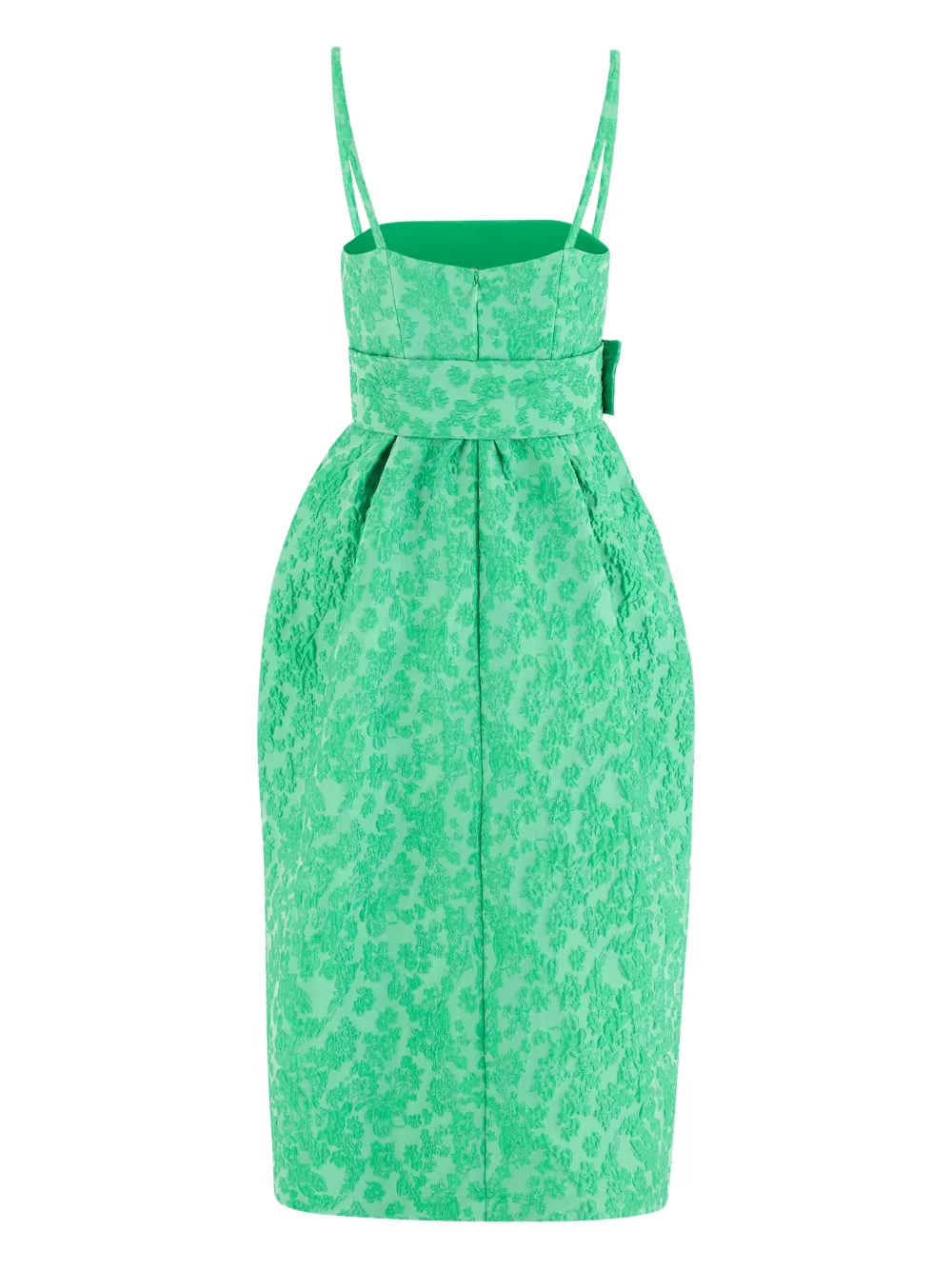 Rosie Assoulin Women's Artichoke Belted Cocktail Dress - Emerald - Size 0 Rosie Assoulin Women's Artichoke Belted Cocktail Dress - Emerald - Size 0