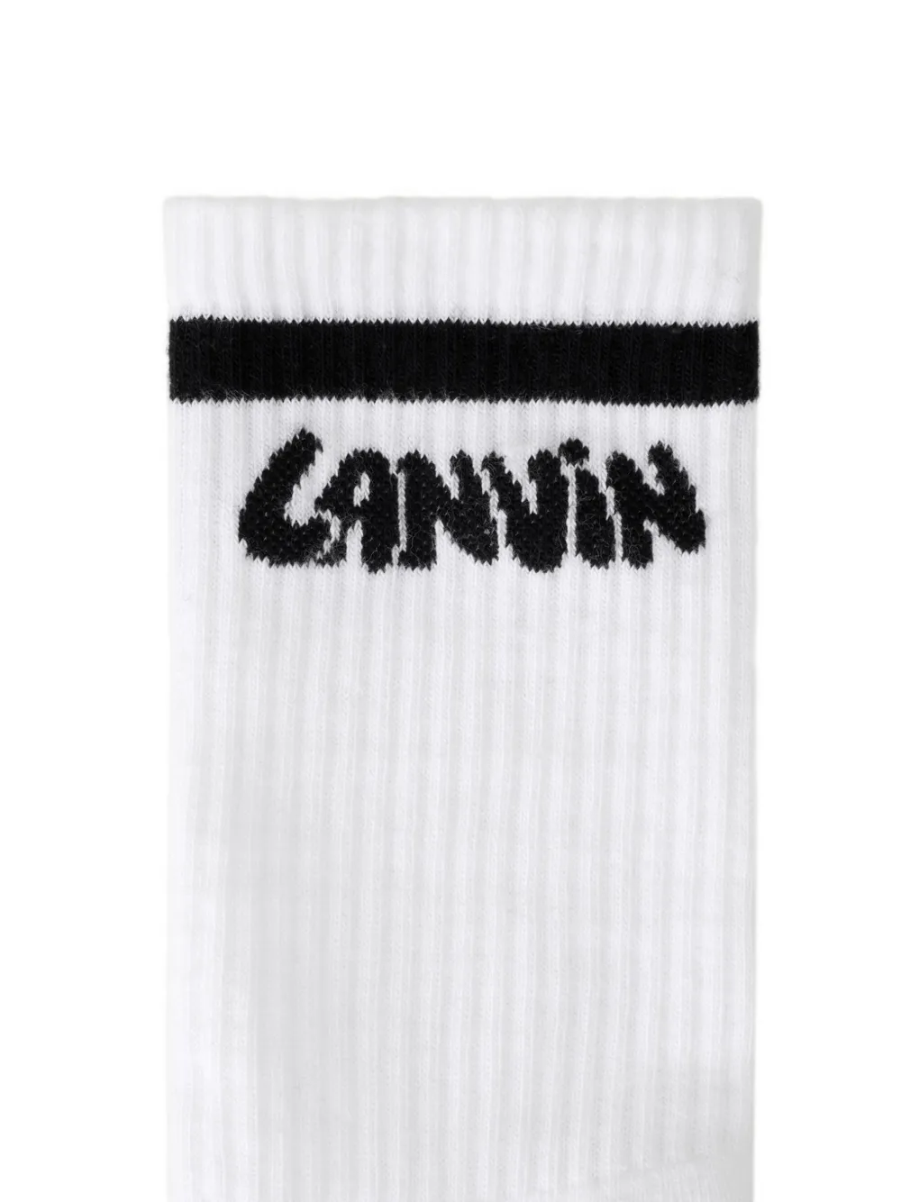 Lanvin Gestreepte sokken met logodetail Wit