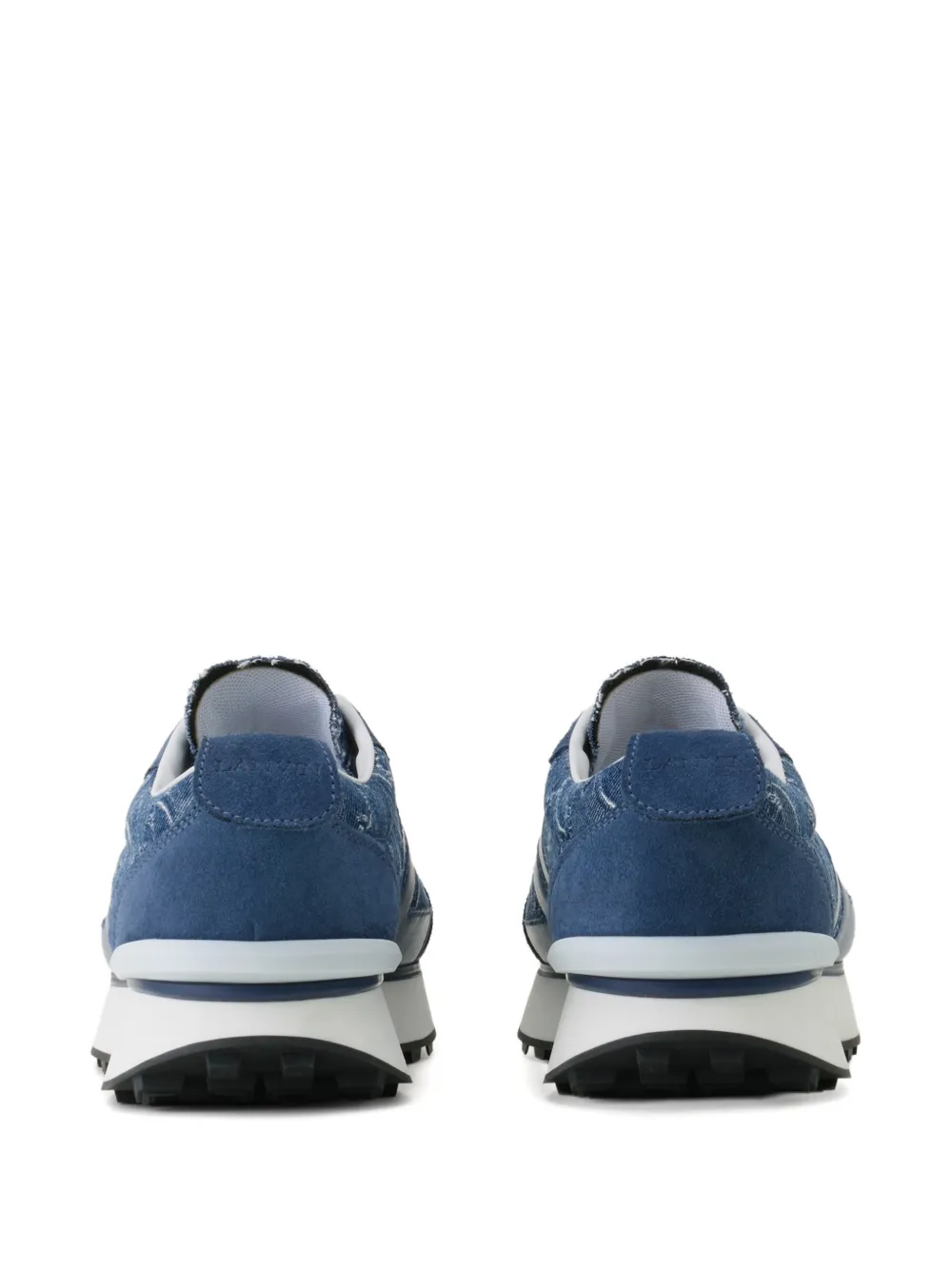 Lanvin Sneakers met vlakken en patroon Blauw