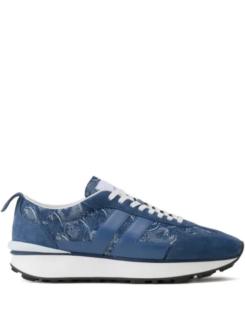 Lanvin patterned panelled sneakers