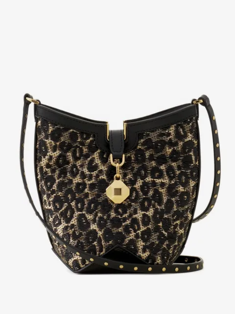 Lanvin leopard studded bucket bag