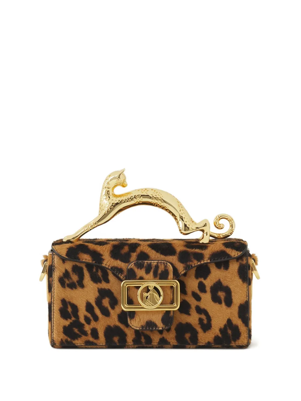 Lanvin Borsa tote Pencil Cat con stampa - Marrone