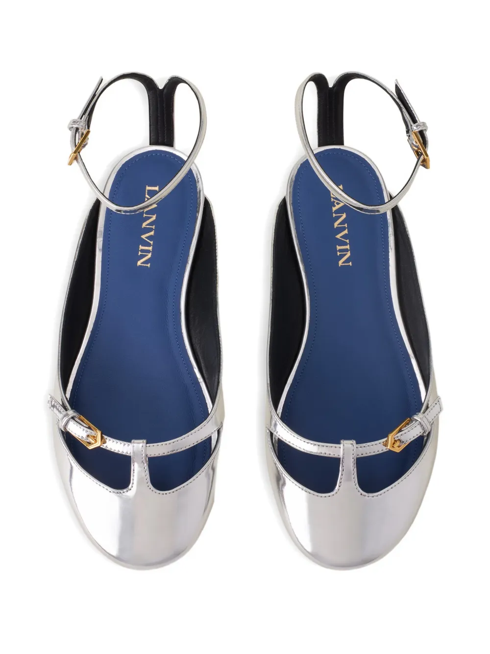 Lanvin Ballerina's met gespbandje Zilver
