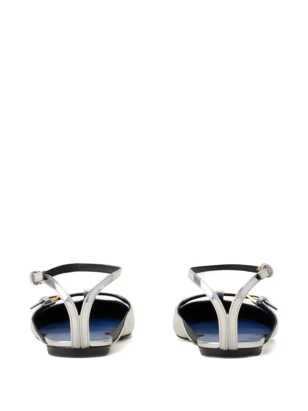 Lanvin Ballerina's met gespbandje Zilver