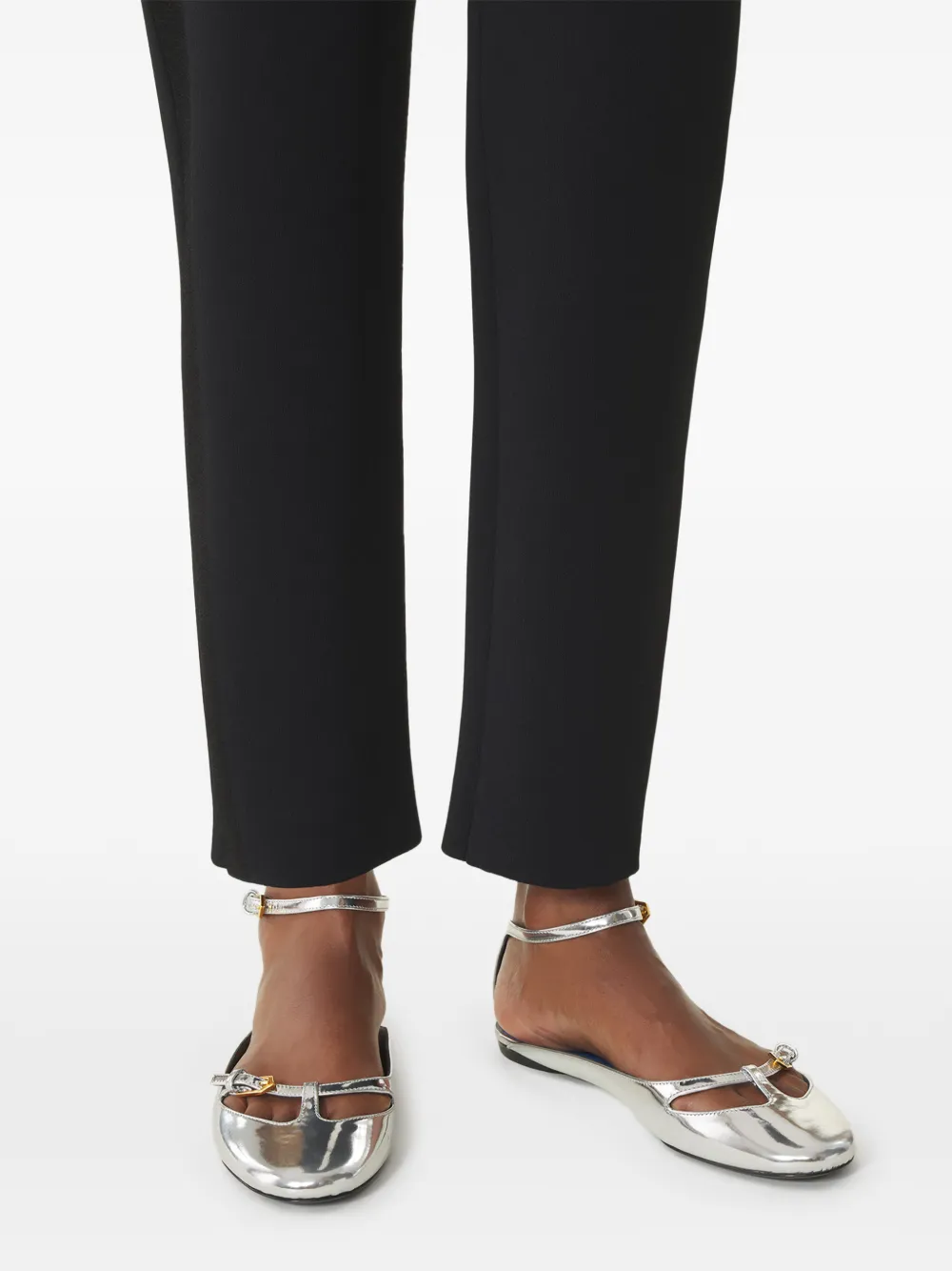 Lanvin Ballerina's met gespbandje Zilver