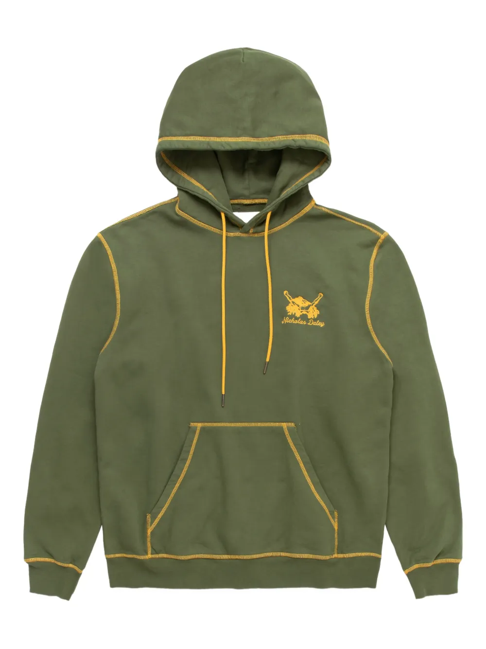 Nicholas Daley drawstring hoodie | Green | Image 1