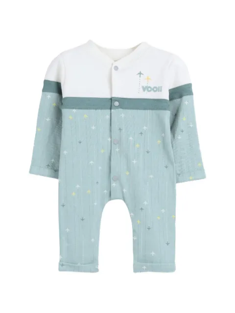 mininio aeroplane-print romper