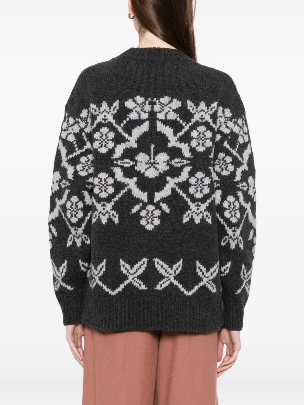 High Sport Fairisle trui Grijs